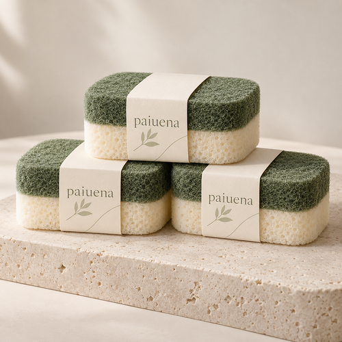 PAIUENA Dual-Texture Scrub Sponge Set